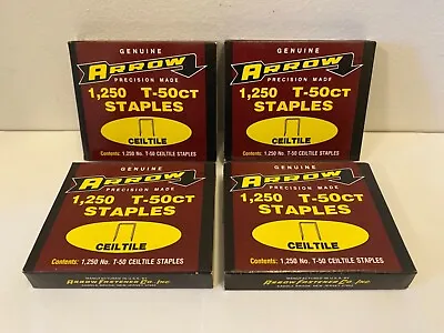 4 Packs (1250/pk) Arrow Fastener T50ct Ceiltite Staples - Free Shipping • $26.95