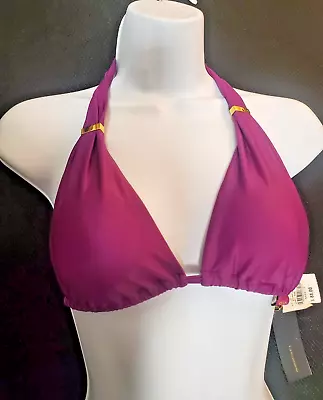 VIX Paula Hemanny Swimwear Bikini Triangle Top Purple  Small MSRP $88 NEW W TAGS • $14.99