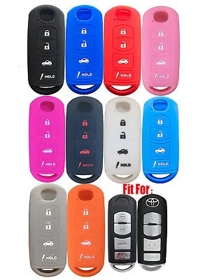 Fit MAZDA Toyota Yaris 4 Button Remote Smart Key Fob Silicone Skin Case Cover  • $4.96