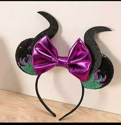 Disney Inspired Mouse Ears Headband Halloween Purple Hair Accessories New  • $29.99