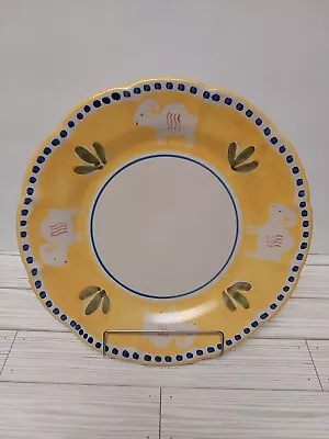 Vtg Vietri Solimene Campagna Ram Yellow 13.5  Hand Painted Platter DISCONTINUED • $34.95