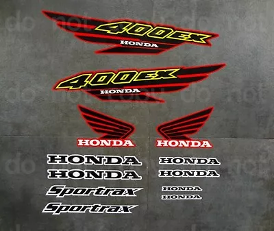 400ex Decals Graphics 12pc Kit ATV QUAD Gen 1 Red / Yellow / Bk Grafico Stickers • $46.99