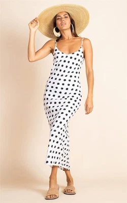 £22.75 • Buy Dancing Leopard Women's Sienna Midaxi Slip Dress Polka Dot Print Ladies Outfit