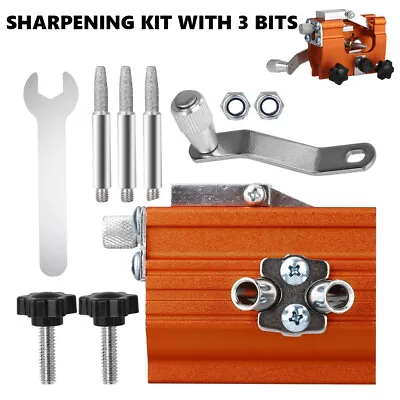 Electric Chainsaw Blade Sharpener Chain Saw Sharpening Jigs Kit Grinder Portable • £14.99
