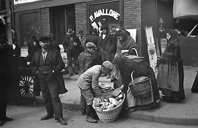 1900 Italian Bread Peddler NYC NY Vintage Photograph 11  X 17  Reprint • $16.56