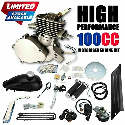High Performance 100cc Motor Engine Kit For Motorised Bicycle Push Bike Chopper • $194.97