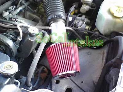 Black Red Air Intake System Kit&Filter For 88-96 Jeep Cherokee Laredo Country • $51.19