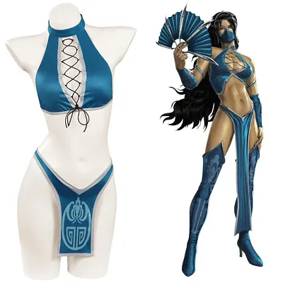 Mortal Kombat Kitada Bikini Swimsuit Cosplay Costume Sexy Swimwear Outfit • $13.36