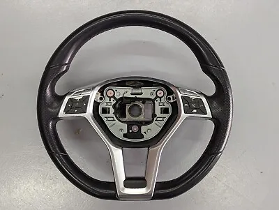 12-18 Mercedes W204 C300 SLK250 CLS550 AMG Sport Steering Wheel Flat Bottom OEM • $140