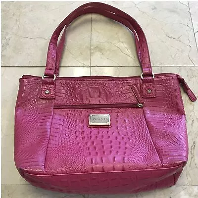 Marc Fisher Shoulder Bag Pink Faux Vegan Crocodile Leather  • $14.40