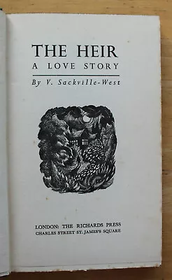 £10 • Buy The Heir: A Love Story By Vita Sackville-West Richards Press 1950 No Dust Jacket
