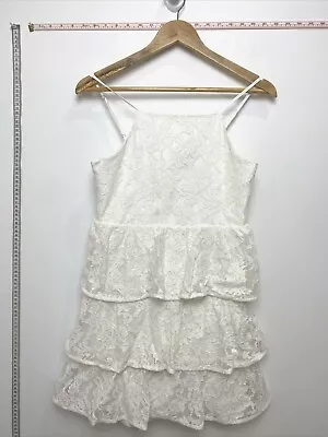 BARDOT JUNIOR Designer Girls White Lace Zip Back Rara Sleeveless Dress 16 (435 • $14.95