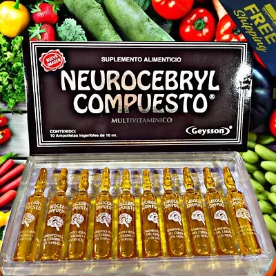 Neurocebryl Compuesto Multivitamins  Powerful Nerveous System Support 10 Vials • $29.99