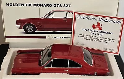 1:18 Biante Holden HK GTS 327 Monaro Coupe 1968 In Picardy Red Autoart • $450