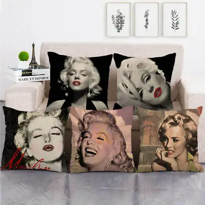 45cm*45cm Marilyn Monroe Design Linen/cotton Throw Pillow Covers  • $8.79