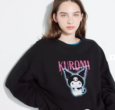 [UNIQLO] Sanrio Characters Sweatshirt (Long Sleeve) Black Size XS ~ XXL JP NEW • $39.90