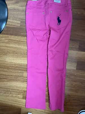 £20 • Buy Girls Ralph Lauren Pink Stretch Cotton Chinos Age 7- New With Tags