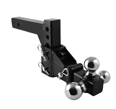Hd 3 Ball Adjustable Drop-turn Trailer Tow 2  Hitch Mount Towing Truck Solid • $98.98