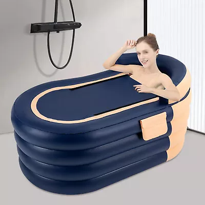 Portable Ice Bath Tub PVC Inflatable Hot Bathtub SPA Massage Athletes Outdoor • $93