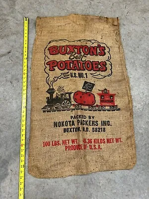 Vintage Rare! Buxton’s Burlap Potato Seed Sack Bag • $39