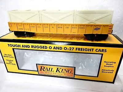 MTH RailKing C&NW Gondola Car With Crates For O Gauge Operation- Ln & Box-Look!- • $24.64
