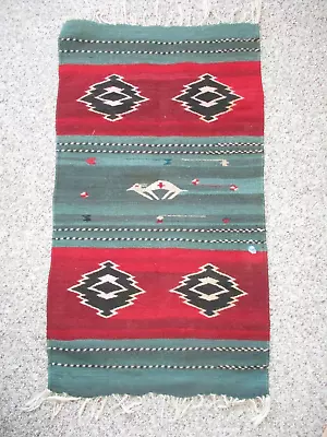 Vintage Central American / Mexican Wall Hanging Rug Handmade 38 X 21 • $24