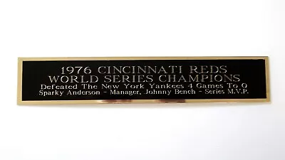 Cincinnati Reds 1976 World Series Nameplate For A Baseball Display Case 1.5 X 6  • $6.50