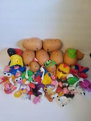 Large Lot 6 Mr Potato Heads 2 Spuds Assortment Of 69 Pieces • $27.99