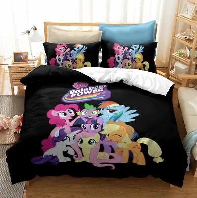 My Little Pony Rainbow Power Single/Double/Queen/King Bed Quilt Cover Set • $51.81