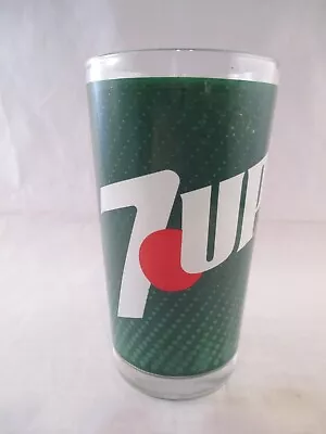 7up Logo Drinking Glass 5  Green Vintage • $6.88