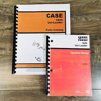 Case 1835 Skid Steer Uni-Loader Manual Parts Catalog Operators Owners Book Set • $63.21