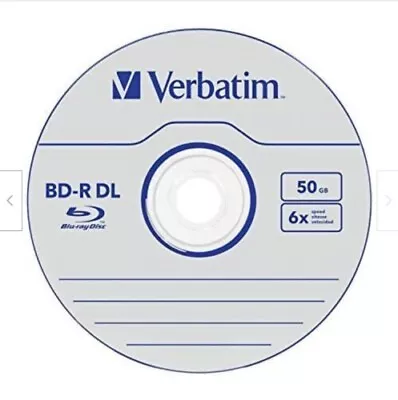 10 Verbatim 43746 BD-R DL Discs Double Layer 50GB (6x) Spindle • £36.99