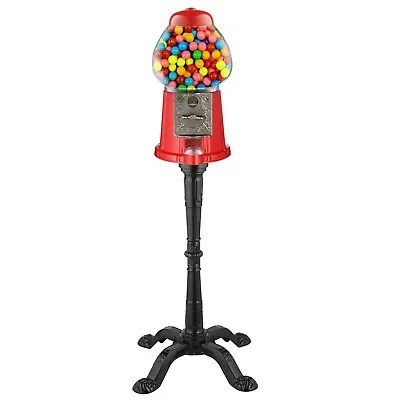 15  Vintage Candy Gumball Machine Bank With Stand Dispenses Gumballs Cast Metal • $62.99