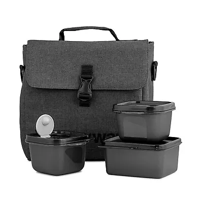 Tupperware Urban Best Lunch Set With Bag 3-Pieces Black (Plastic) • $41.95