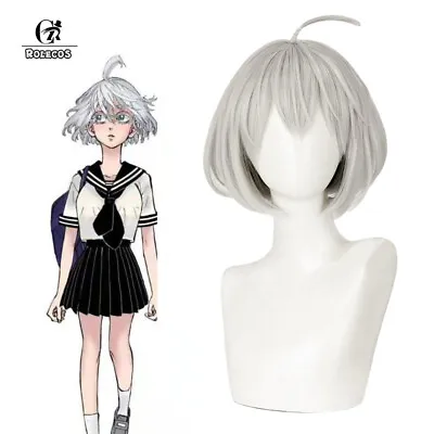 Tokyo Revengers Senju Kawaragi Cosplay Wigs Short Straight Gray Lolita Wig • £7.80