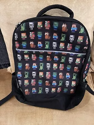 “Kids’ Mojang Minecraft Canvas Backpack With Character Print” • $4