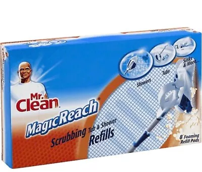 Mr. Clean Magic Reach Scrubbing Tub And Shower Pad Refills 8 In Box DISCONTINUED • $39.99