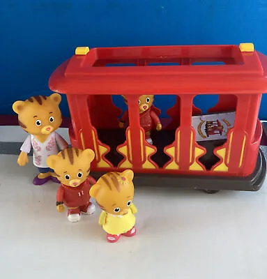 Daniel Tiger’s Neighborhood Trolley Toy Vehicle. Red. Good Condition 4 Figures • $12.99