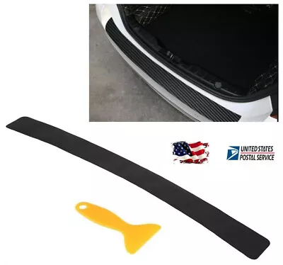 104cm Rear Trunk Guard Plate Sticker Car Rear Bumper Trim Strip 5D Carbon Fiber • $10.99