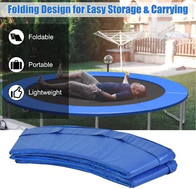 Outdoor Trampoline Pad Cover Replacement  Safety Spring Cover 8ft 10ft 12ft • $40.99