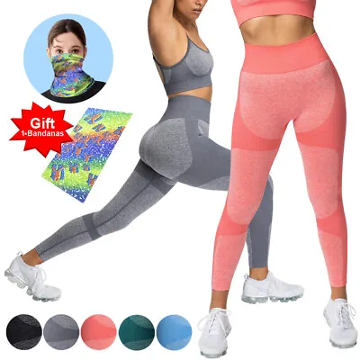 £7.99 • Buy Women's Sports Leggings Trousers High Waist Fitness Running Slim Yoga Pants
