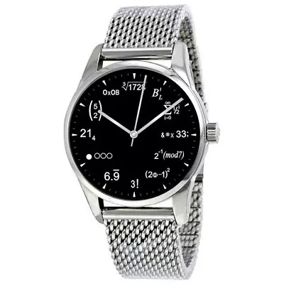  Math Dial  Large Watch Has Physics Equation At Each Hour Indicator & Mesh Band • $75