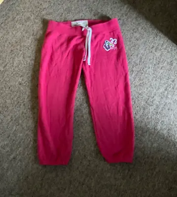 Hollister Cropped Bottom Tracksuit Pink XS • £5