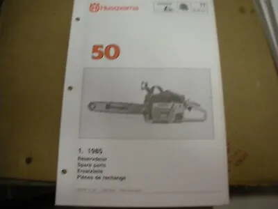 Husqvarna 50 Chainsaw1985 Parts Listvintage Chainsaw D1 • $14.20