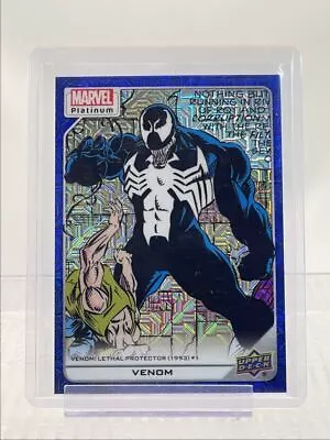 Venom 1 2022 Upper Deck Marvel Platinum Blue Traxx /499 Q1816 • $1