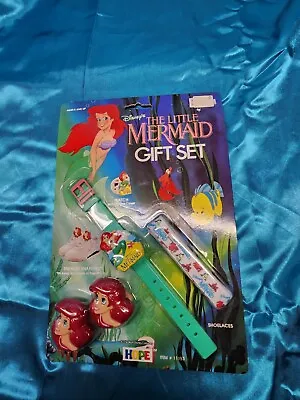 $150 • Buy Vintage Disney The Little Mermaid Gift Set Kid  Watch***** Factory &Sealed *****