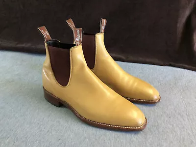 RM Williams Comfort Craftsman Chelsea Boots UK 10 G Rare Light Tan Leather • £238