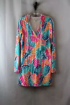 NWT Lilly Pulitzer Women's Multicolor Pineapple Pattern Beach Coverup Dress Sz S • $15.51