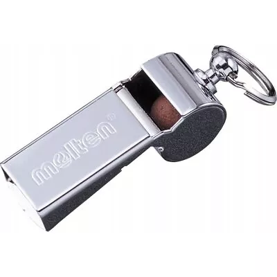 Molten Metal Whistle WN Chrome Plate Brass Unisex Adult With Neck Strap Rope NEW • $20.63