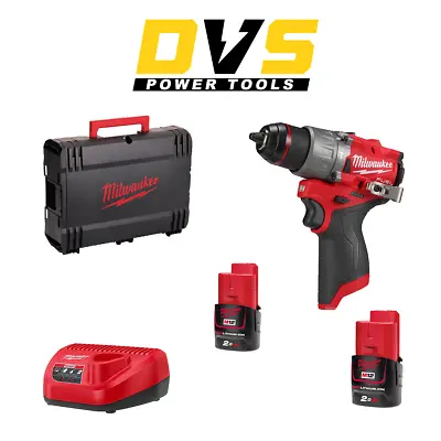 Milwaukee M12FPD-202X Drill Driver Percussion With 2x2.0Ah 12V Fuel HD Box • £219.95